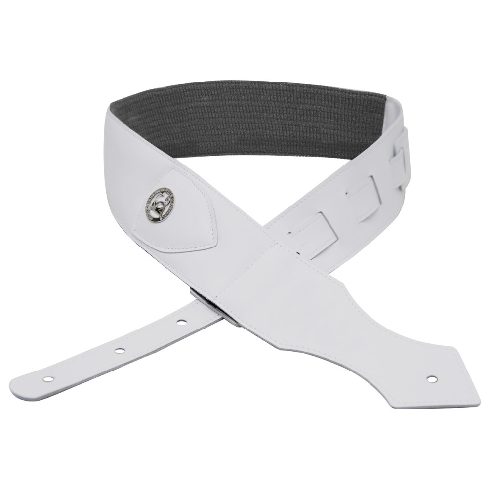 Correa Guitarra BG Comfort Fashion Piel Blanca GLA18