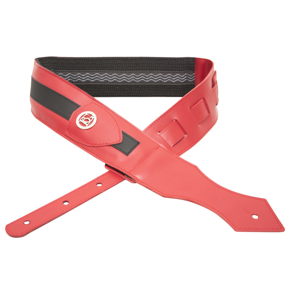 Correa Guitarra BG Cuero Rojo/Negro GLD190