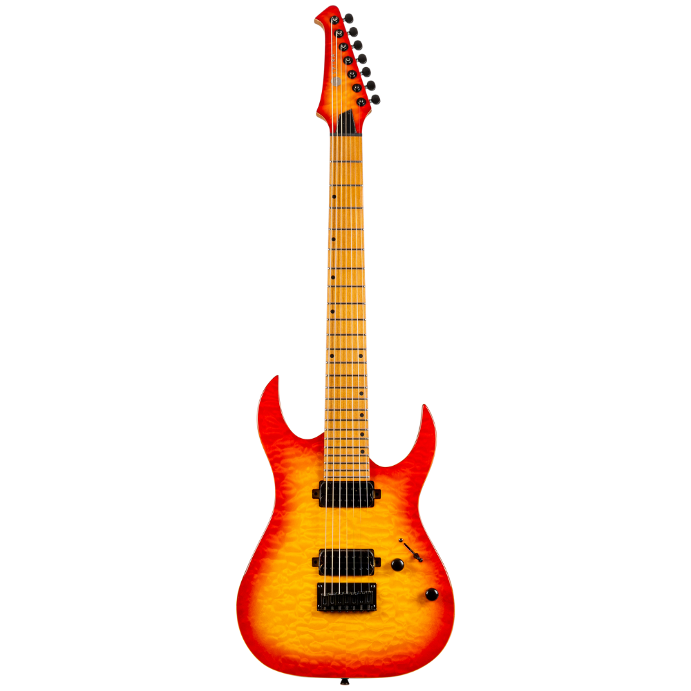 Guitarra Eléctrica Spira 7 Cuerdas S507-QFB Fireburst