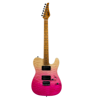 Guitarra Eléctrica Jet JT450-QTPK Rosa Transparente