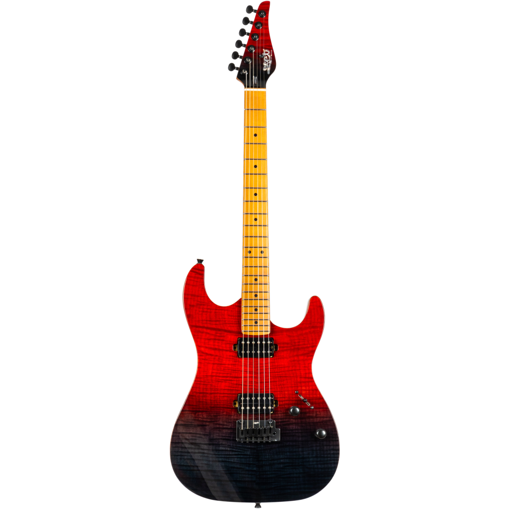 Guitarra Eléctrica Jet JS1000 Vulcano Transparent Red