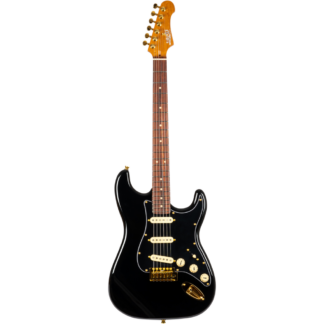 Guitarra Eléctrica Jet JS380-BKG Black, Gold Hardware