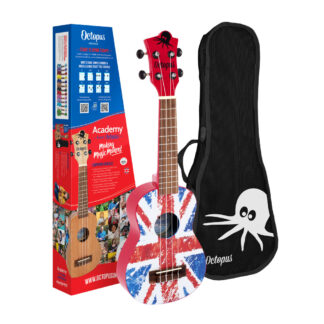 Ukelele Soprano Octopus UK-205UJR Union Jack Roja