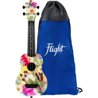 Ukelele Soprano Flight UTS-42 Ultra Travel Series Summer Cat