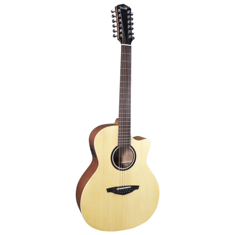 Guitarra Acústica Veelah V1-GACE Cutaway Electrificada 12 cuerdas
