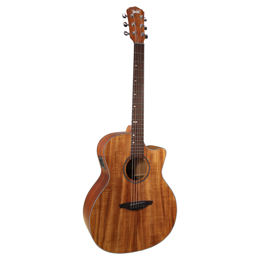 Guitarra Acústica Veelah VGACE-Koa Cutaway Electrificada