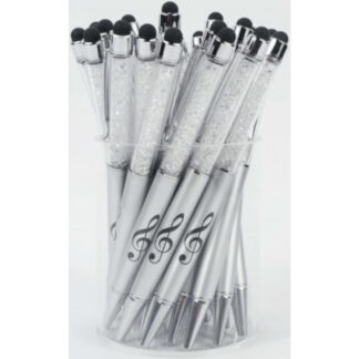 Bolígrafo Stylus Clave De Sol Agifty B-2002 Cristal Plata