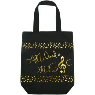 Bolsa Tote Bag Agifty B-3044 Negra y Dorada