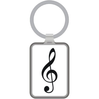 Llavero Clave De Sol Agifty K-1051 Blanco