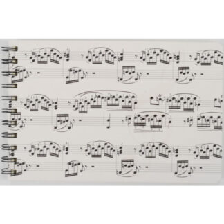 Bloc 1/4 Música Tapa Partituras Agifty N-1031 Blanco Apaisado